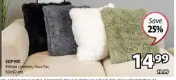 JYSK SOPHIE Throw cushion, faux fur offer