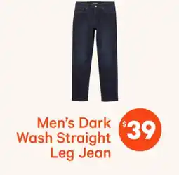 Joe Fresh Men's Dark Wash Straight Leg Jean offer