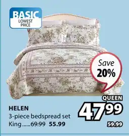 JYSK Helen 3-piece bedspread set offer