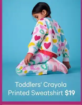 Joe Fresh Toddlers' Crayola Printed Sweatshirt offer