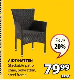 JYSK AIDT/HATTEN Stackable patio chair offer