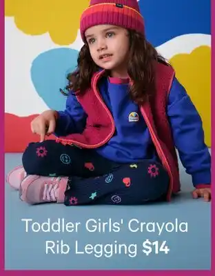 Joe Fresh Toddler Girls' Crayola Rib Legging offer