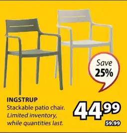 JYSK INGSTRUP Stackable patio chair offer