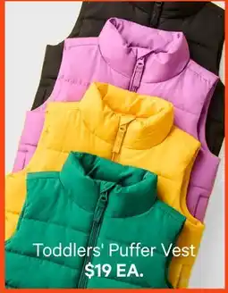 Joe Fresh Toddlers' Puffer Vest offer