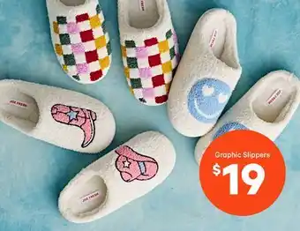 Joe Fresh Graphic Slippers offer