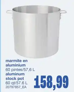 Wholesale Club MARMITE EN ALUMINIUM, 60 PINTES/57,6 L offer