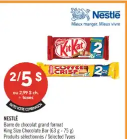 Pharmaprix NESTLÉ King Size Chocolate Bar offer