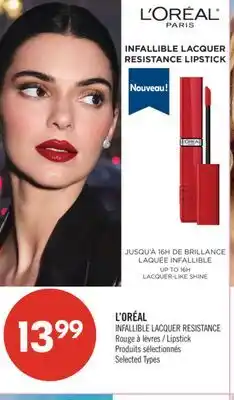 Pharmaprix L'ORÉAL INFALLIBLE LACQUER RESISTANCE Lipstick offer