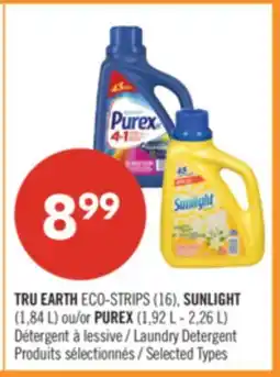 Pharmaprix TRU EARTH ECO-STRIPS (16), SUNLIGHT (1,84 L) or PUREX (1,92 L - 2,26 L) Laundry Detergent offer