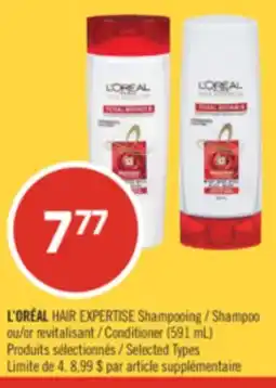Pharmaprix L'ORÉAL HAIR EXPERTISE Shampoo or Conditioner offer