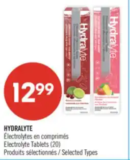Pharmaprix HYDRALYTE Electrolyte Tablets offer