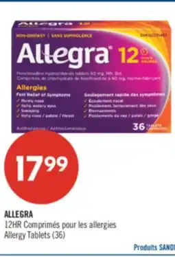 Pharmaprix ALLEGRA 12HR Allergy Tablets (36) offer