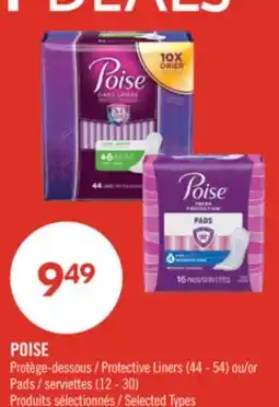 Pharmaprix POISE Protective Liners (44 - 54) or Pads (12 - 30) offer