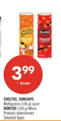 Pharmaprix CHEETOS, SUNCHIPS Multigrains (106 g) or DORITOS (145 g) Minis offer