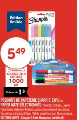 Pharmaprix Selected Sharpie, Expo or Paper Mate Stationery Products offer