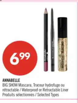 Pharmaprix ANNABELLE BIG SHOW Mascara Waterproof or Retractable Liner offer