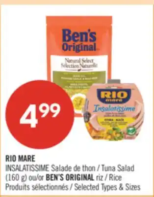 Pharmaprix RIO MARE INSALATISSIME Tuna Salad (160g) or BEN'S ORIGINAL Rice offer