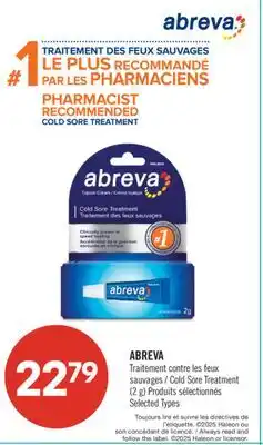 Pharmaprix ABREVA Cold Sore Treatment offer
