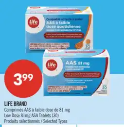 Pharmaprix LIFE BRAND Low Dose 81mg ASA Tablets offer