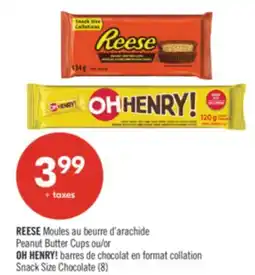 Pharmaprix REESE Peanut Butter Cups ou/or OH HENRY! format collation Snack Size Chocolate (8) offer