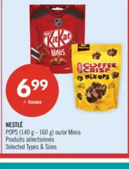 Pharmaprix NESTLE POPS (140 g - 160 g) or Minis offer