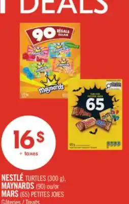 Pharmaprix NESTLÉ TURTLES (300 g), MAYNARDS (90) or MARS (65) PETITES JOIES Treats offer