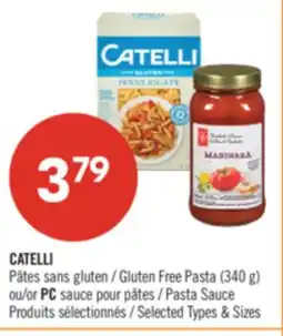 Pharmaprix CATELLI Gluten Free Pasta (340 g) or PC Pasta sauce offer