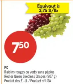 Pharmaprix PC Redor Green Seedless Grapes offer