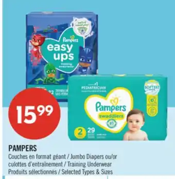 Pharmaprix PAMPERS Jumbo Diapers or Training Underwear offer