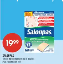 Pharmaprix SALONPAS Pain Relief Patch offer