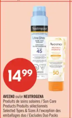 Pharmaprix AVEENO or NEUTROGENA Sun Care Products offer