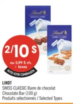 Pharmaprix LINDT Chocolate Bar offer