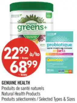Pharmaprix GENUINE HEALTH Natural Health Products offer