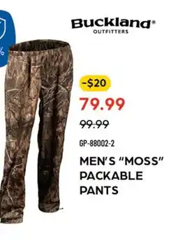 Pronature Buckland OUTFITTERS MEN'S MOSS PACKABLE PANTS offer