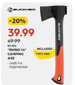 Pronature BUCKNER RHINO 14 CAMPING AXE offer
