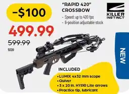 Pronature KILLER INSTINCT RAPID 420 CROSSBOW offer