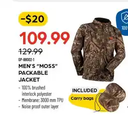 Pronature MEN'S MOSS PACKABLE JACKET offer