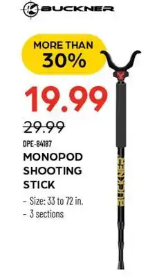 Pronature BUCKNER MONOPOD SHOOTING STICK offer