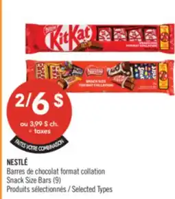Pharmaprix NESTLÉ collation Snack Size Bars (9) offer
