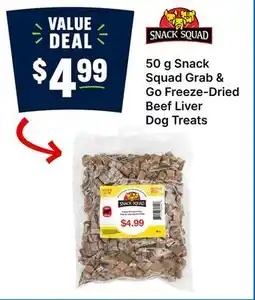 Ren’s Pets Depot Snack Squad Grab & Go Freeze-Dried Beef Liver Dog Treats offer