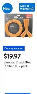 Walmart Bamboo 2 pack/Red Rubber XL 2 pack offer