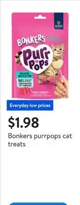 Walmart Bonkers purrpops cat treats offer