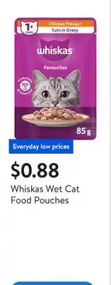 Walmart Whiskas Wet Cat Food Pouches offer