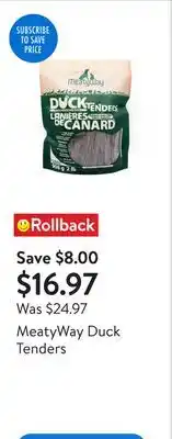 Walmart MeatyWay Duck Tenders offer