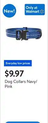Walmart Dog Collars Navy/Pink offer