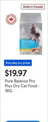 Walmart Pure Balance Pro Plus Dry Cat Food - 3KG offer