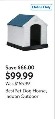 Walmart BestPet Dog House, Indoor/Outdoor offer