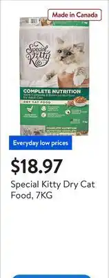Walmart Special Kitty Dry Cat Food, 7KG offer