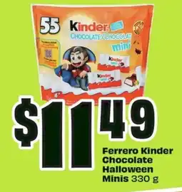 FreshCo Ferrero kinder chocolate halloween minis offer