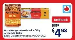 Walmart Armstrong Cheese Block or Shreds offer